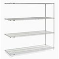 Nexel 5 Tier Stainless Steel Wire Shelving Add-On Unit, 60W x 18D x 63H A18606S5